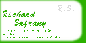 richard safrany business card