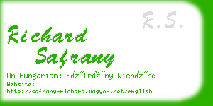 richard safrany business card
